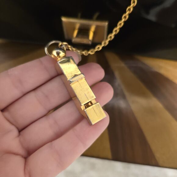 True Vintage 50s 60s Black Patent Leather Handbag Purse Working Whistle Clasp - Picture 5 of 16